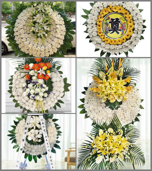 山东青岛胶州市胶北镇西蔡家寺村花圈速递